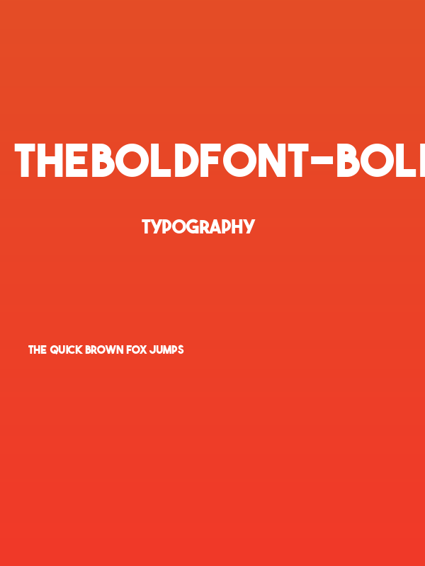 TheBoldFont-Bold Poster