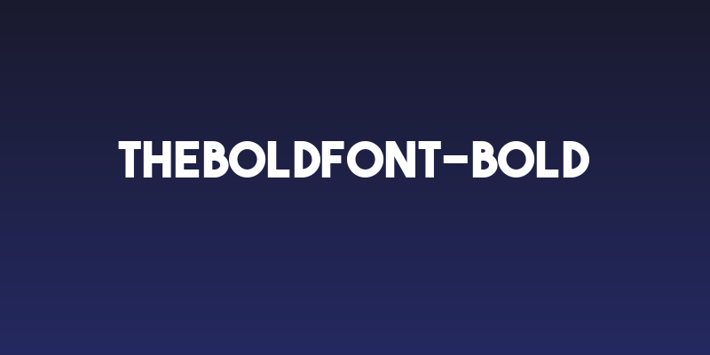 TheBoldFont-Bold Social Header