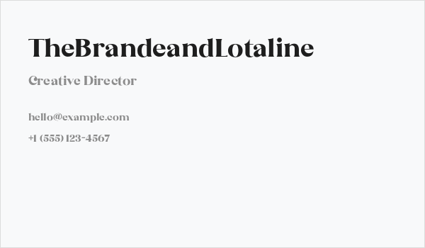 TheBrandeandLotaline Business Card