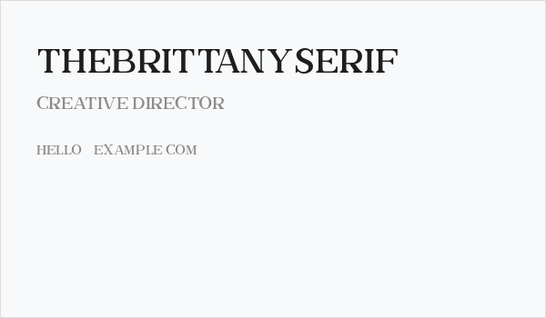 TheBrittanySerif Business Card