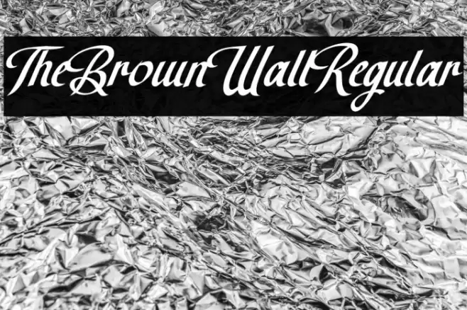 TheBrownWallRegular Font examples