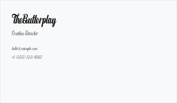 TheButterplay Business Card