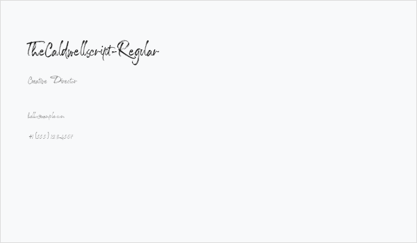 TheCaldwellscript-Regular Business Card