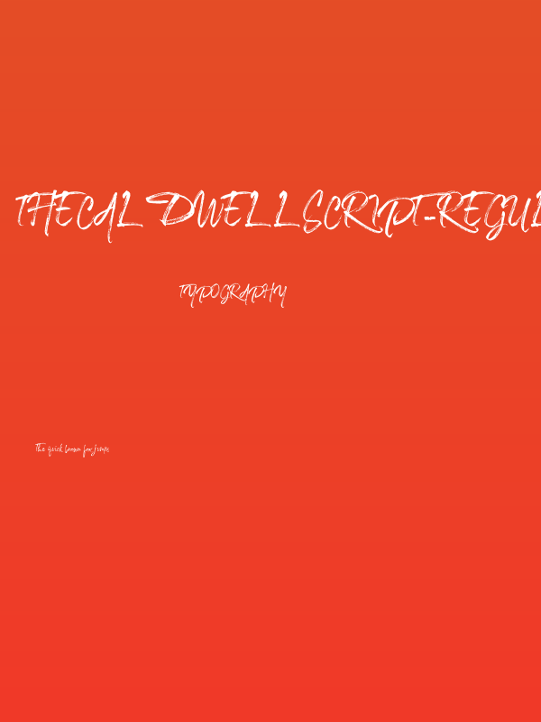 TheCaldwellscript-Regular Poster