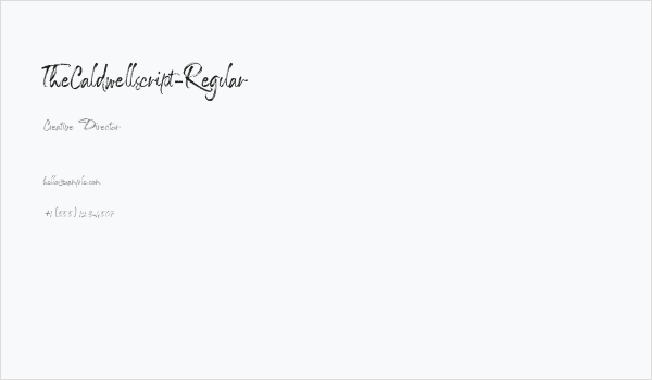 TheCaldwellscript-Regular Business Card