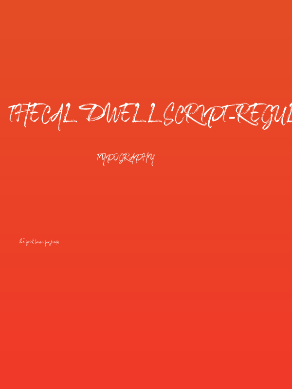 TheCaldwellscript-Regular Poster