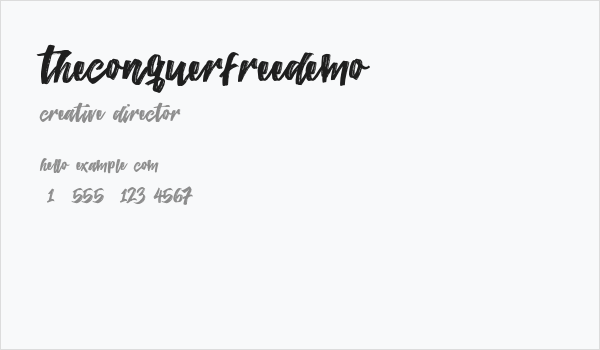 TheConquerFreeDemo Business Card