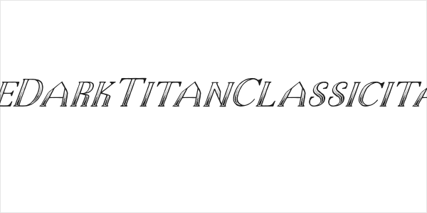 TheDarkTitanClassicitalic Logo