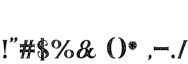 TheDarkTitanVintage Font OTHER CHARS