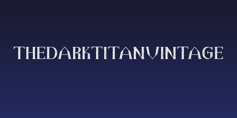 TheDarkTitanVintage Social Header