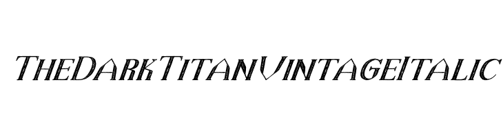 TheDarkTitanVintageItalic  font caratteri gratis