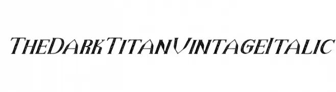 TheDarkTitanVintageItalic  Скачать бесплатные шрифты