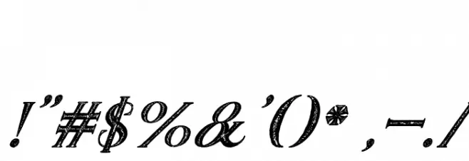 TheDarkTitanVintageItalic Font OTHER CHARS
