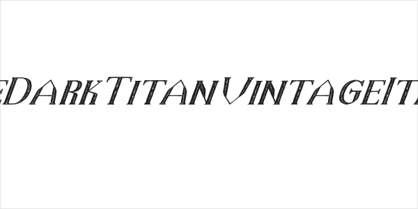 TheDarkTitanVintageItalic Logo