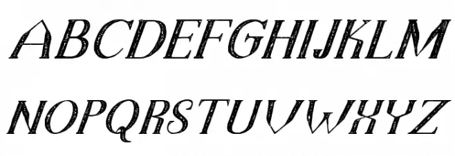 TheDarkTitanVintageItalic Caratteri MAIUSCOLE