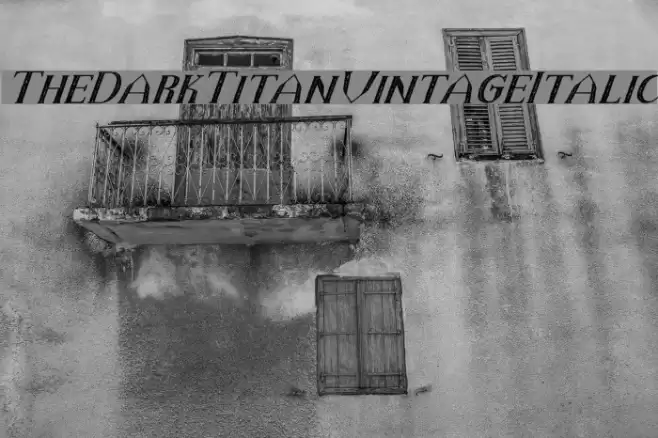 TheDarkTitanVintageItalic Шрифта examples