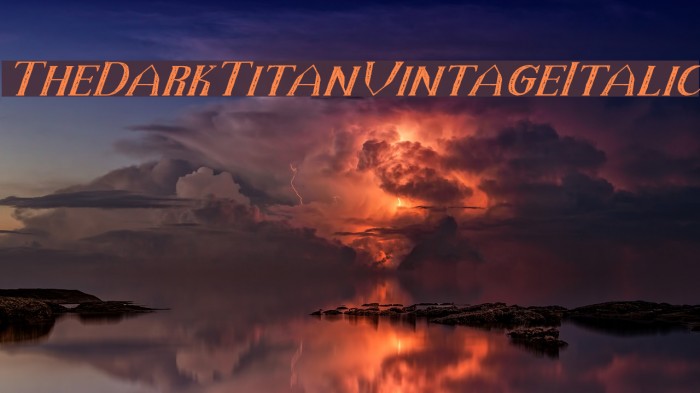 TheDarkTitanVintageItalic Font examples