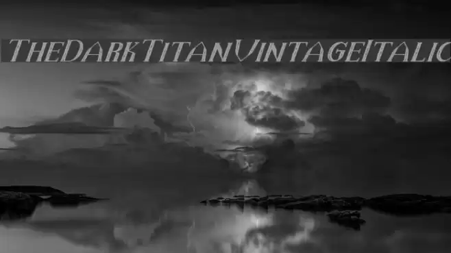 TheDarkTitanVintageItalic Шрифта examples