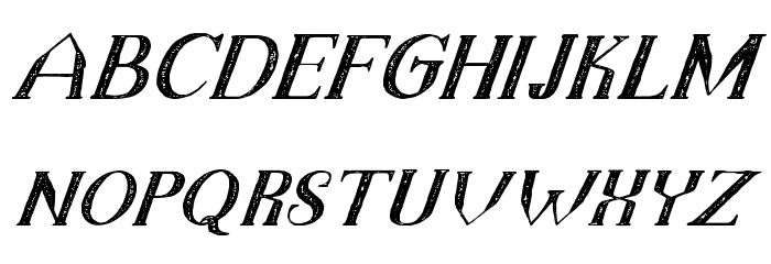 TheDarkTitanVintageItalic Font LOWERCASE