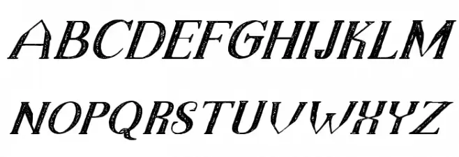 TheDarkTitanVintageItalic फ़ॉन्ट लोअरकेस