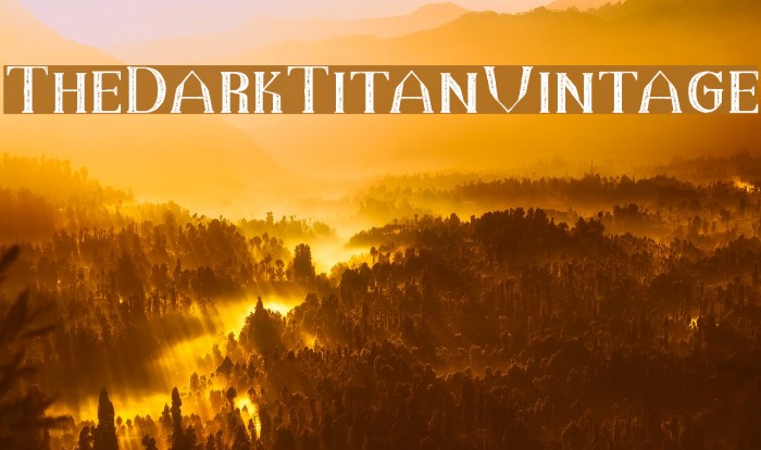 TheDarkTitanVintage Font examples