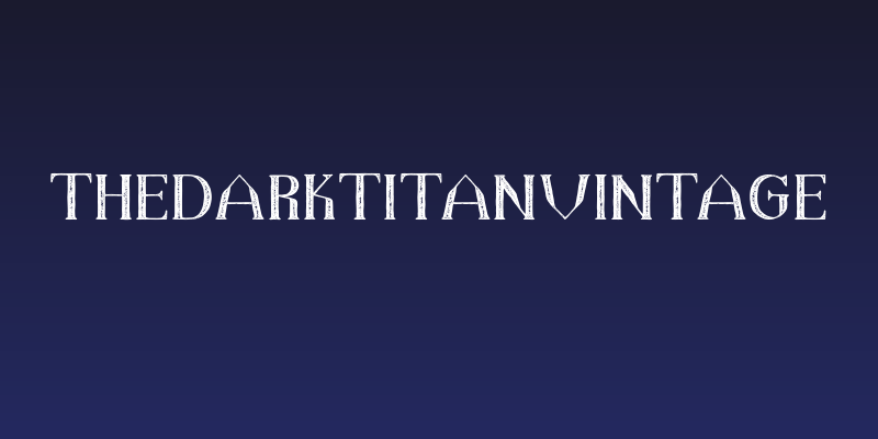 TheDarkTitanVintage Social Header