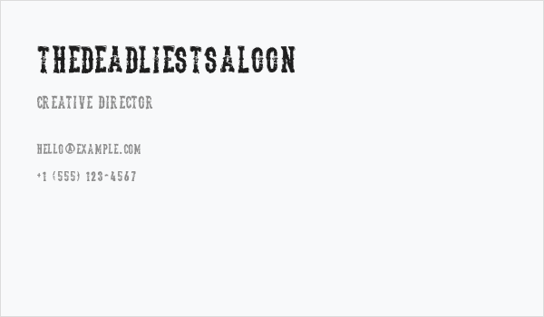 TheDeadliestSaloon Business Card