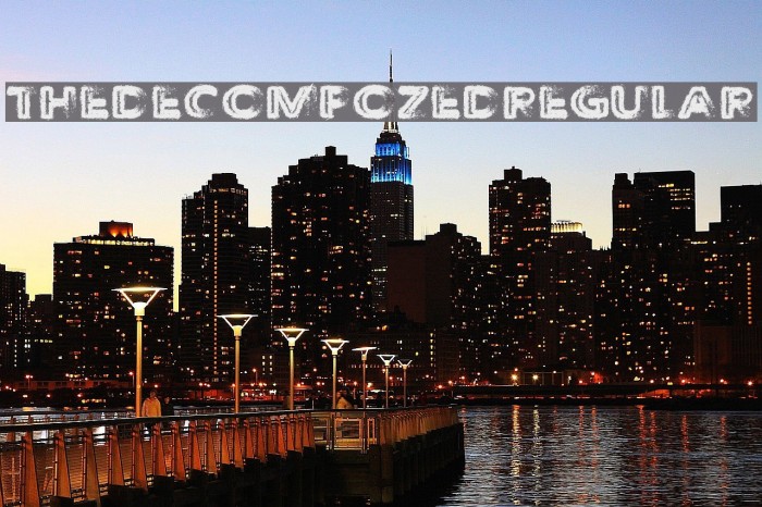 TheDecompozed-Regular Font examples