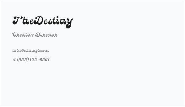 TheDestiny Business Card