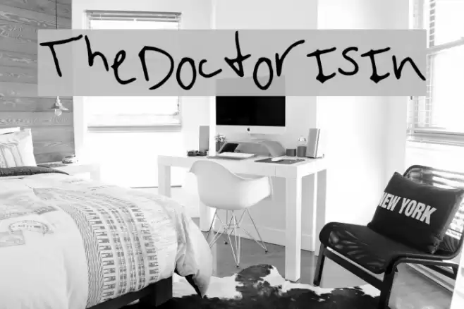 TheDoctorIsIn Font examples