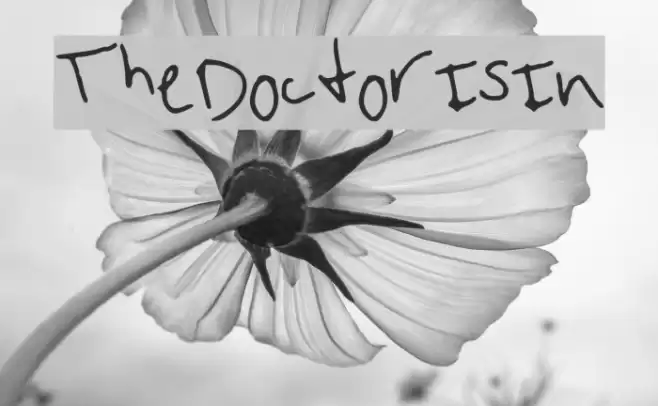 TheDoctorIsIn Font examples