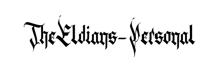 TheEldians-Personal  Frei Schriftart Herunterladen