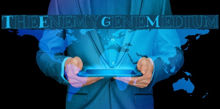 TheEnemyGeneMedium Font examples