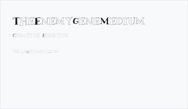 TheEnemyGeneMedium Business Card