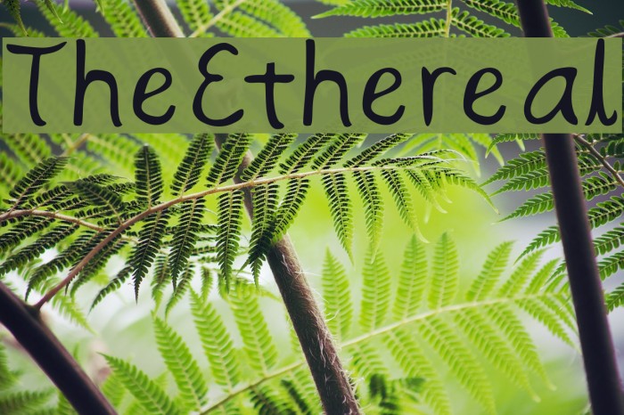 TheEthereal Font examples