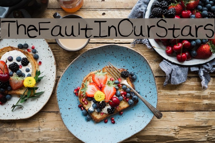 TheFaultInOurStars Font examples