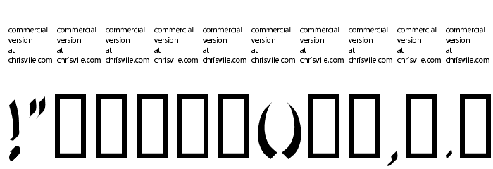 TheFiveOneTwo Font OTHER CHARS
