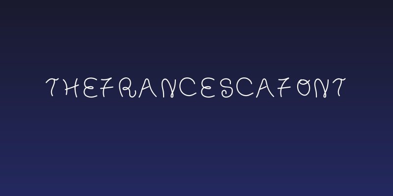 TheFrancescaFont Social Header