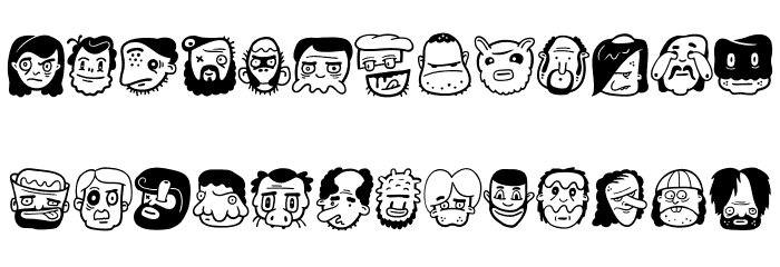 TheFreakyFace2 Font LOWERCASE