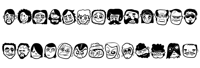 TheFreakyFace Fonte MINÚSCULAS