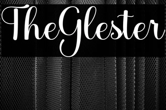 TheGlester Font examples