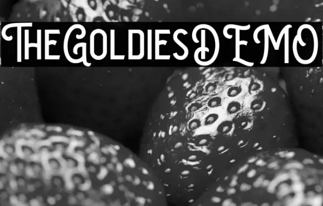 TheGoldiesDEMO Font examples