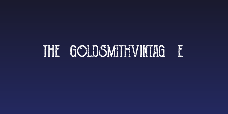 TheGoldsmithVintage Social Header