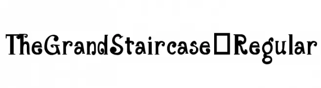TheGrandStaircase-Regular  Frei Schriftart Herunterladen