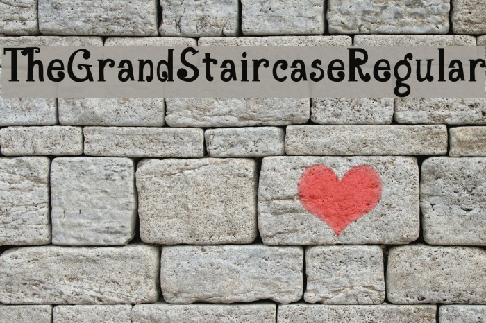TheGrandStaircase-Regular Font examples