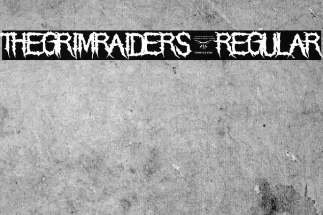 TheGrimRaiders-Regular Font examples