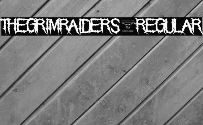 TheGrimRaiders-Regular Font examples