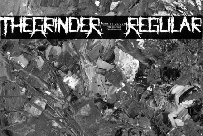 TheGrindeR-Regular Font examples