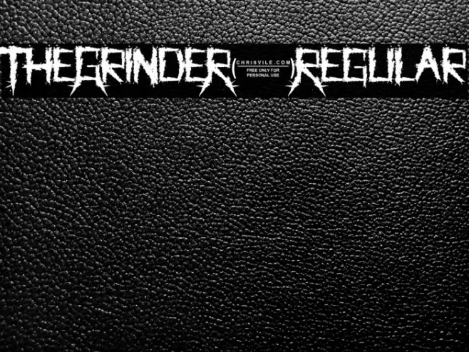 TheGrindeR-Regular Font examples