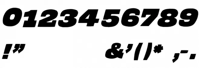 TheHammerSlabserif-Oblique フォント その他の文字